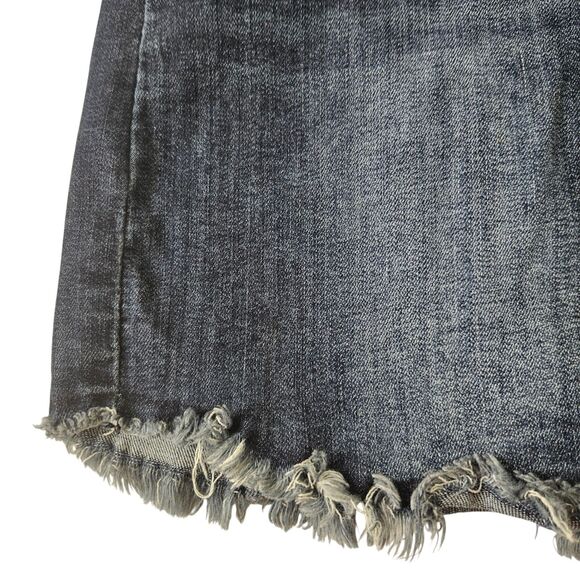 WISHLIST Denim JeanMini Skirt Frayed JR sz Large or Womens SMALL / MEDIUM - Picture 3 of 8